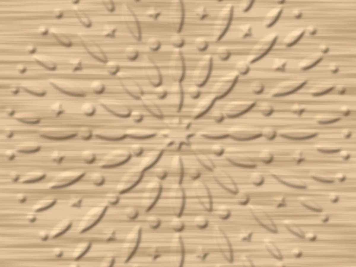 3D Rosette Relief Panel, close-up detail