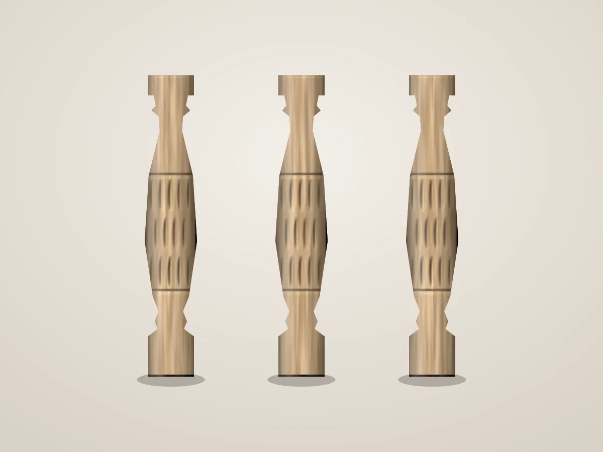 Classic Turned Baluster, CNC design mockup