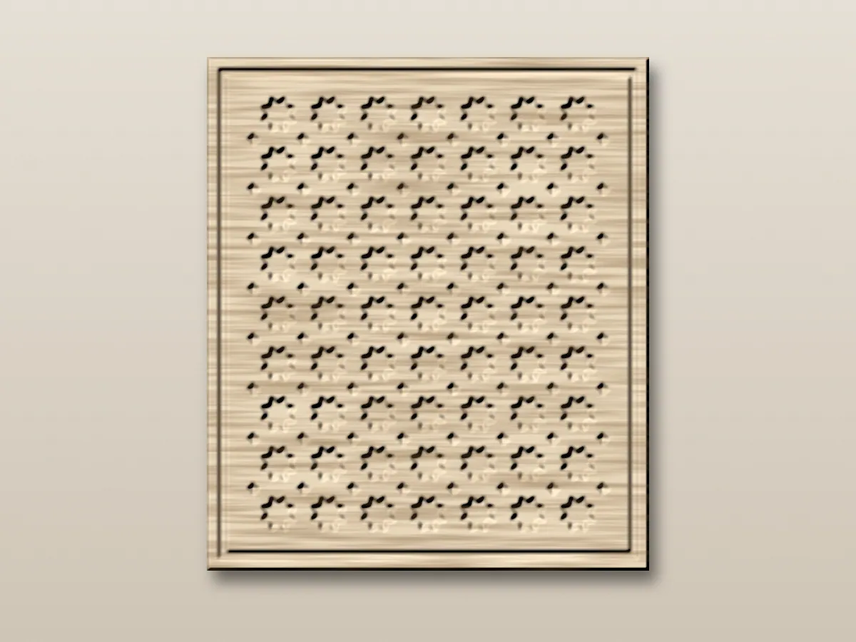 Geometric MDF Wall Panel, CNC design mockup