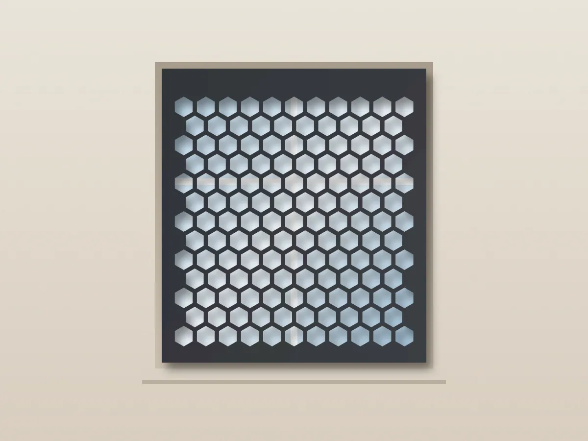 Hexa Lattice Safety Grill, CNC design mockup