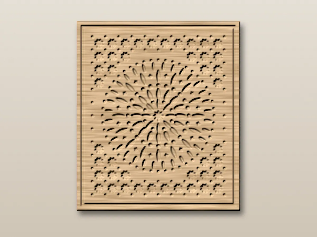 Mandala Wooden Jali Screen, CNC design mockup