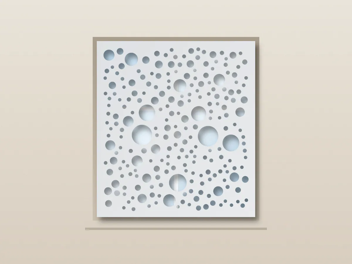 Modern Bubble Window Grill, CNC design mockup