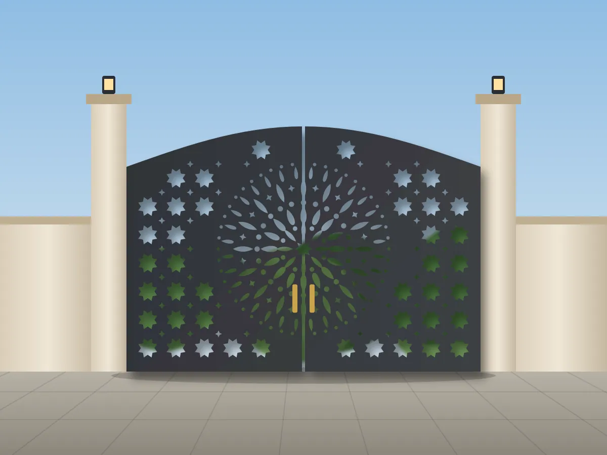 Royal Mandala Main Gate, CNC design mockup